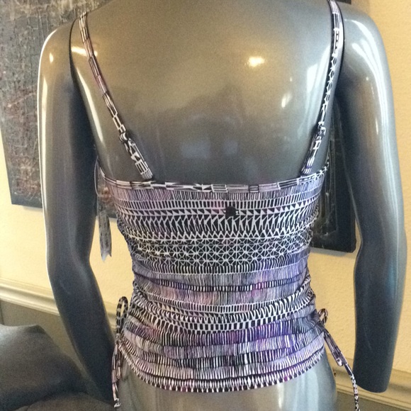 PrAna Moorea Tankini Top in Black Driftwood - Picture 3 of 7